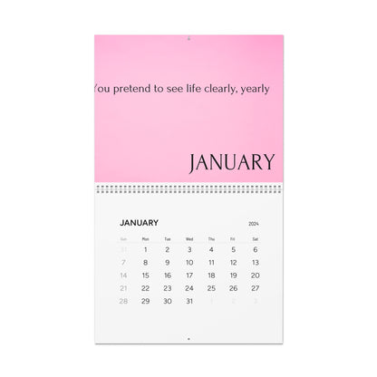 Pink 2024 Slime you out OVO Drake SZA Lyric Hanging Wall Calendar