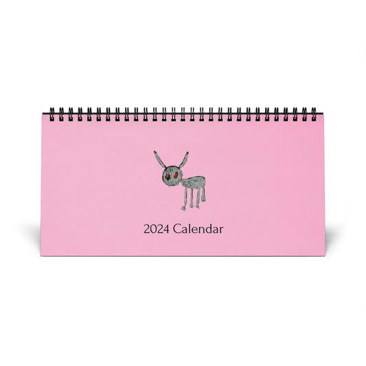 Pink Drake For all the Dogs 2024 Slime you out Desk Tabletop Calendar, Drake Planner Gifts, Pink Slime you out calendar